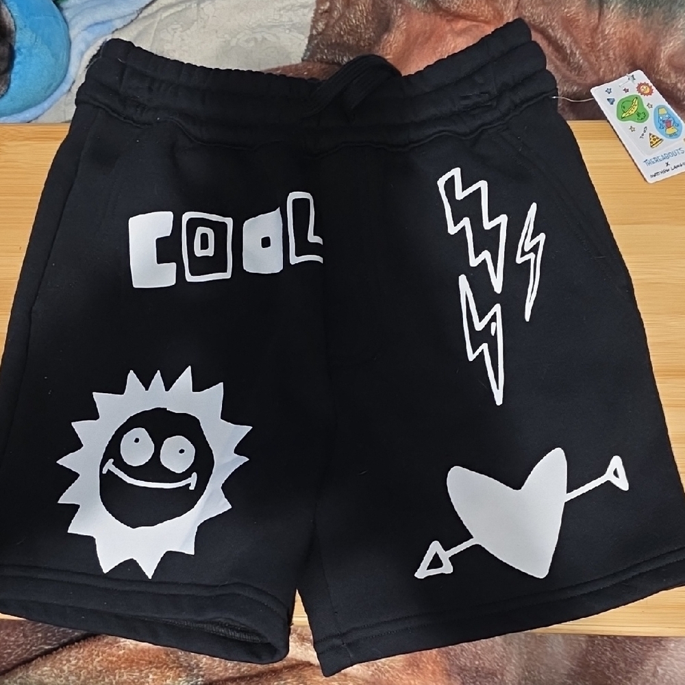 Cool Kids Black Graphic Shorts